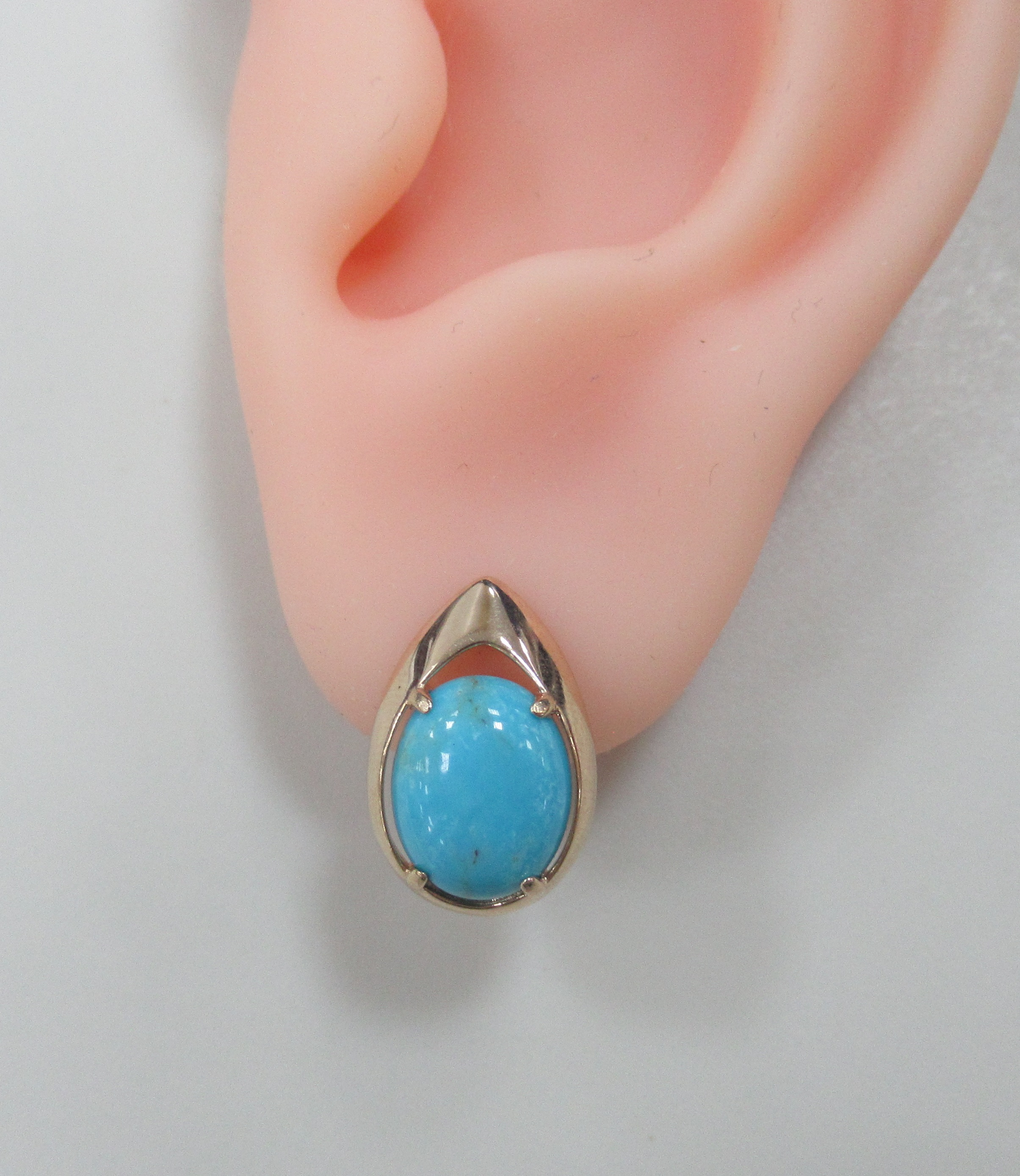 Серебряные серьги с бирюзой